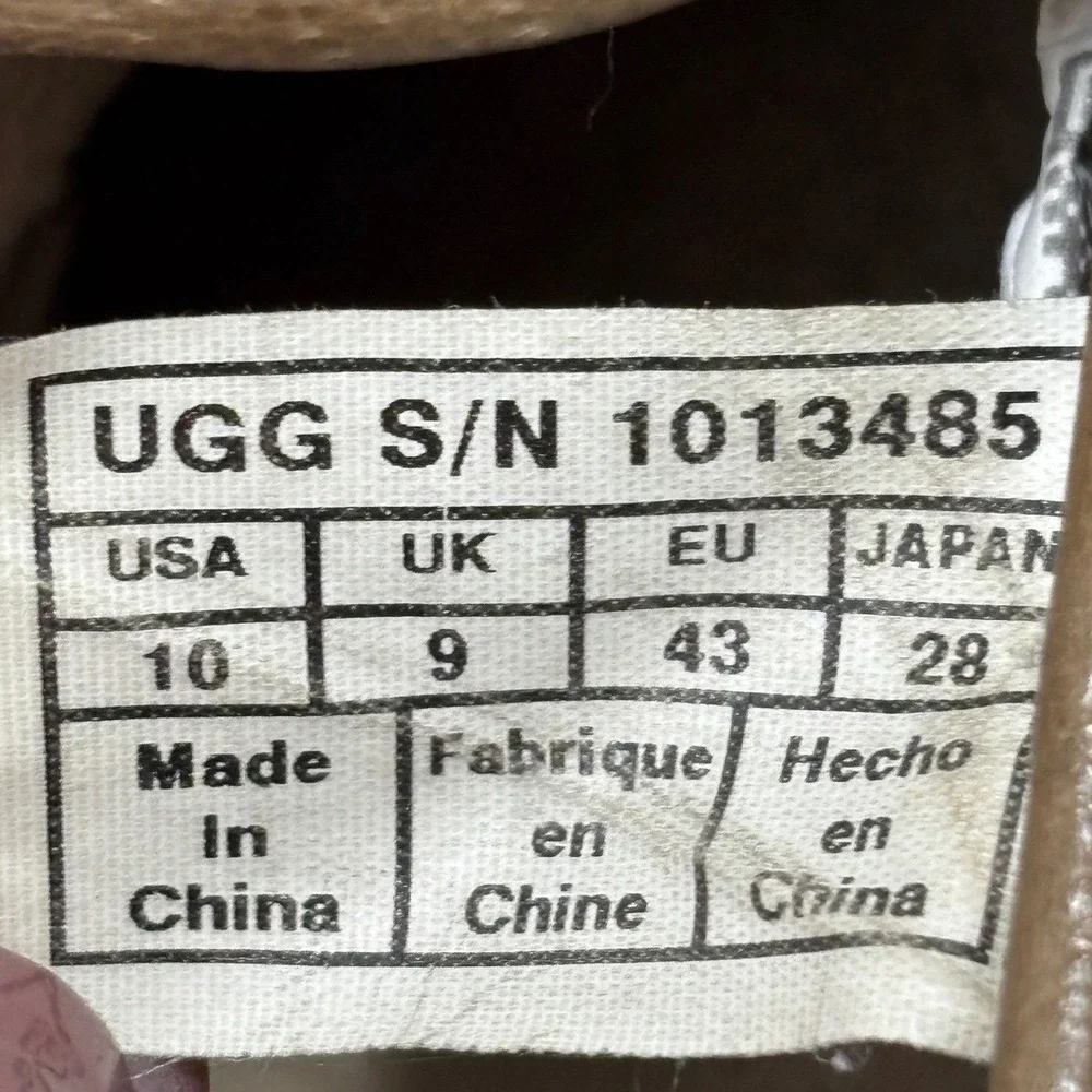 UGG Henrick Loafers Mens Size 10 Brown Suede‎ Sheepskin Slip On Driving